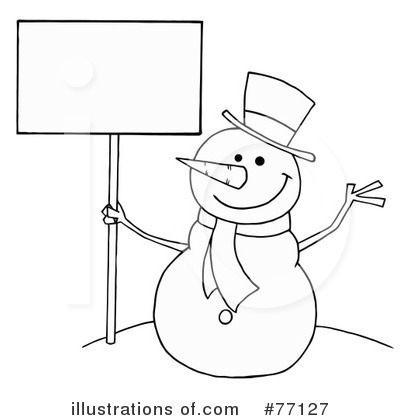 Snowman Clipart  77127   Illustration By Hit Toon