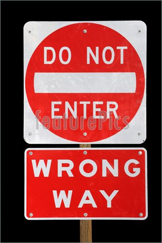 Wrong Way Sign Clip Art Image Of Do Not Enter Wrong