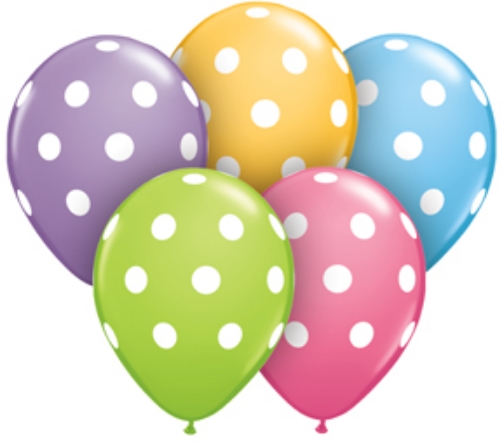 11 034 Pastel Polka Dot Latex Balloons 10 Baby Shower Amp Birthday    