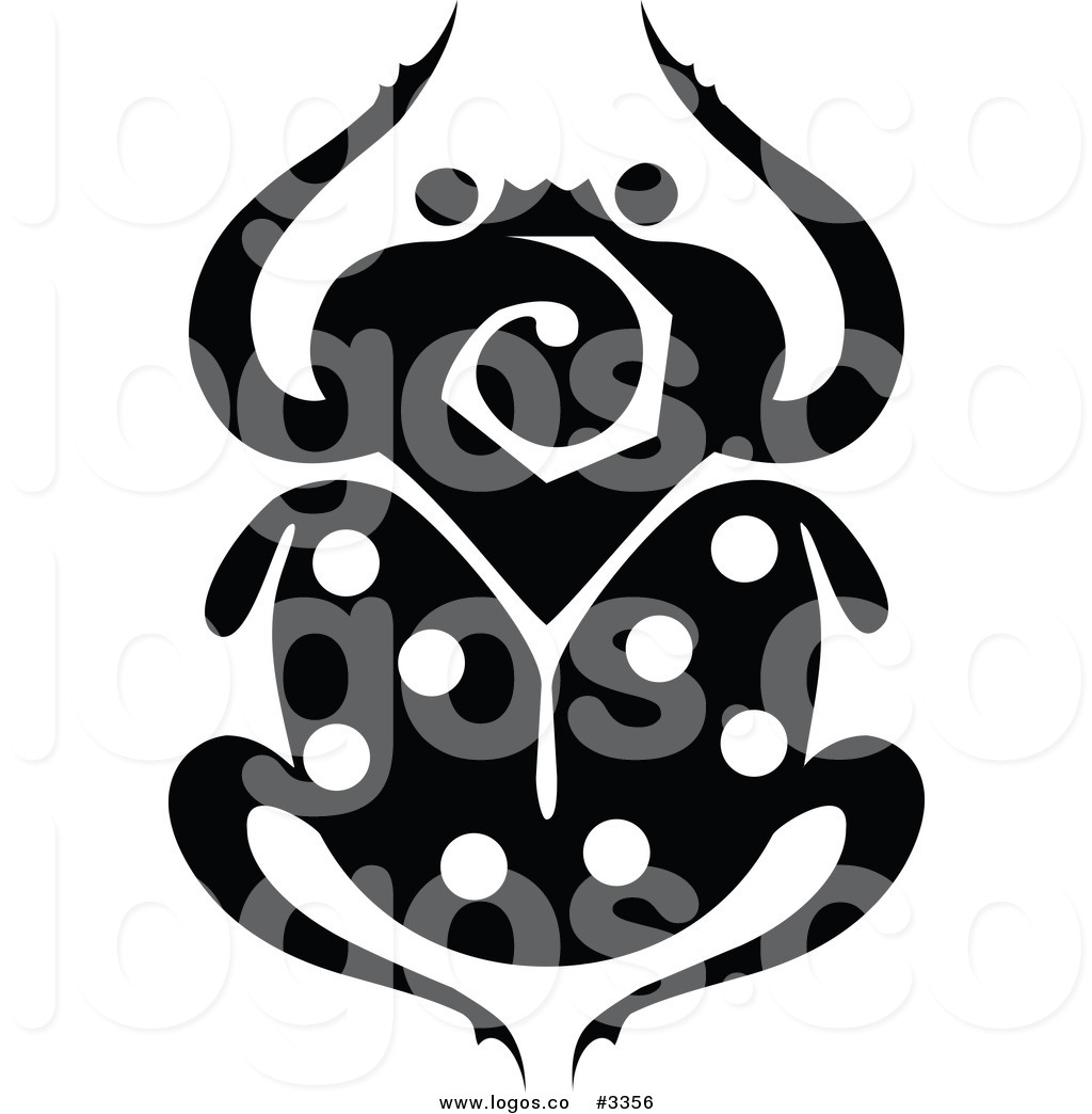 Beetle Clipart Black And White Royalty Free Vector Of A Black