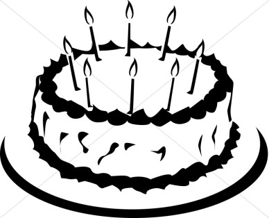 Birthday Cake Clipart Black And White   Clipart Panda   Free Clipart