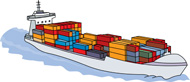 Cargo Ship With Containers
