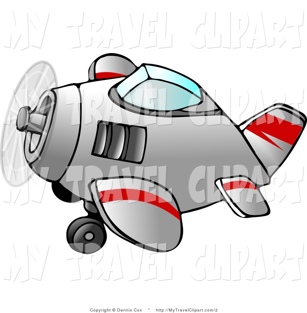 Clipart Of A Cute Gray Airplane By Djart    2