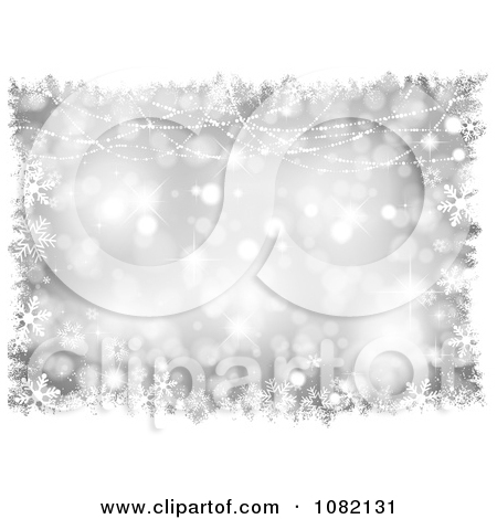 Clipart Silver Snowflake Christmas Background With White Grunge    