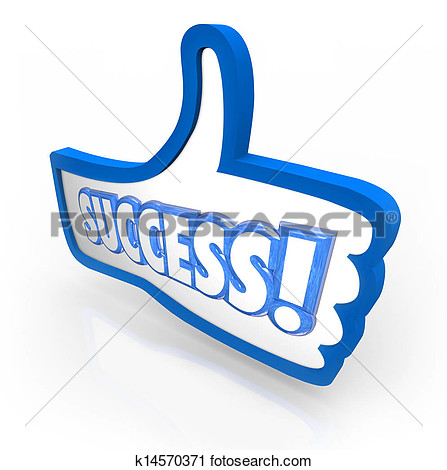 Clipart   Success Word Thumb S Up Like Approval Feedback Rating