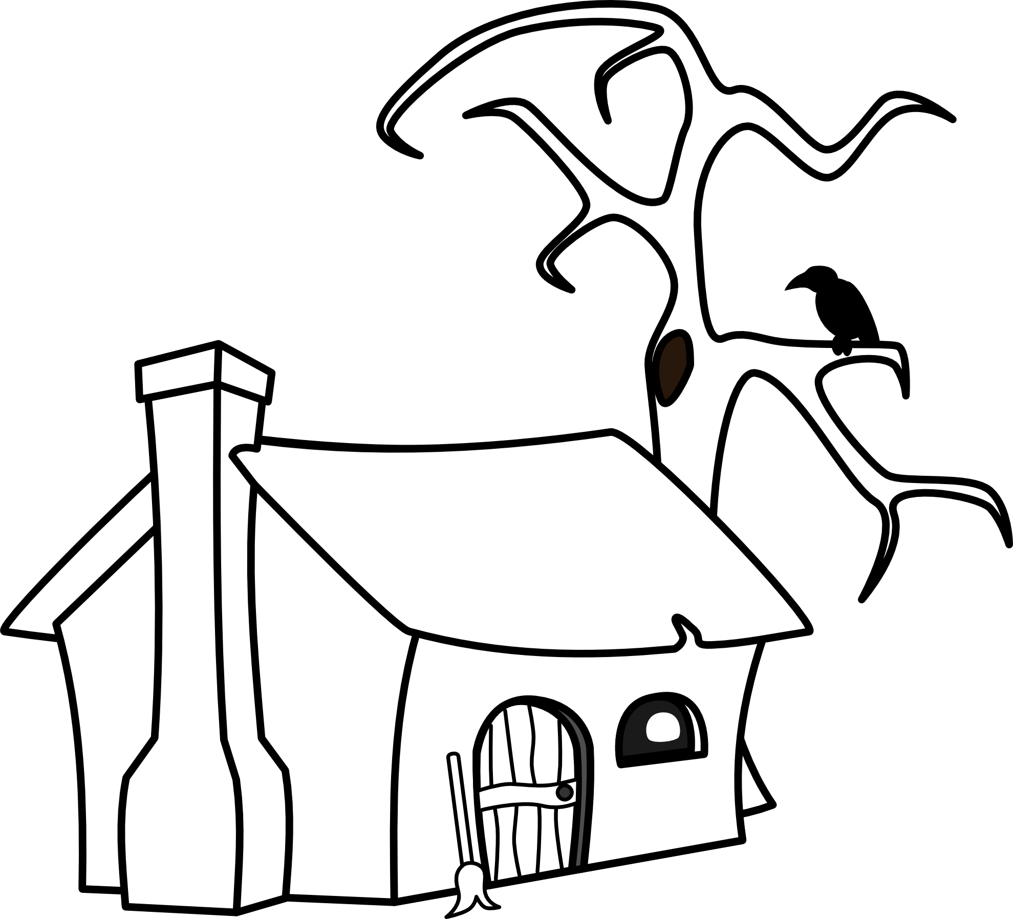 Cottage Clipart Cottage Clipart Black And White Png