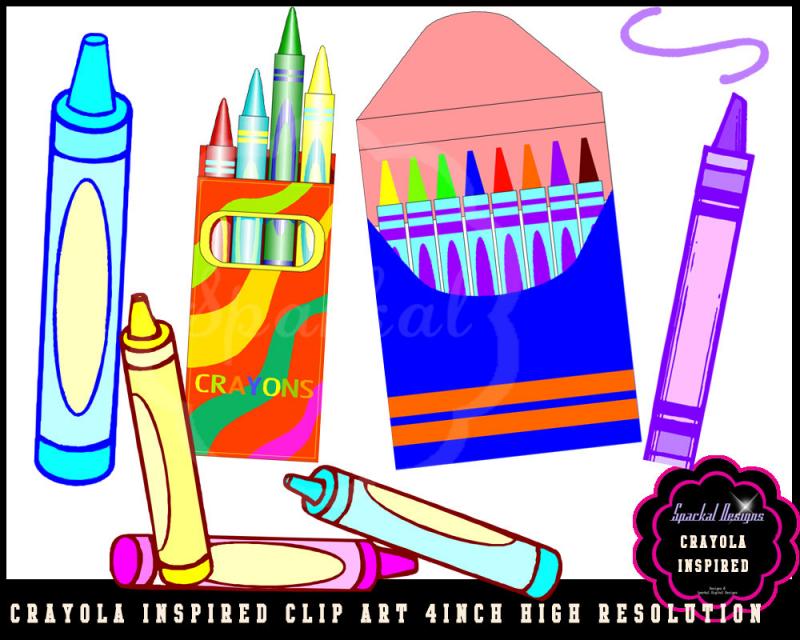 Crayola Inspired Clipart Crayon Clipart Crayon Images Crayon School    