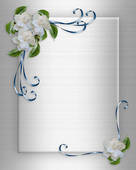 Drawing   Lace And Gardenia Wedding Border  Clipart Drawing Gg58840781