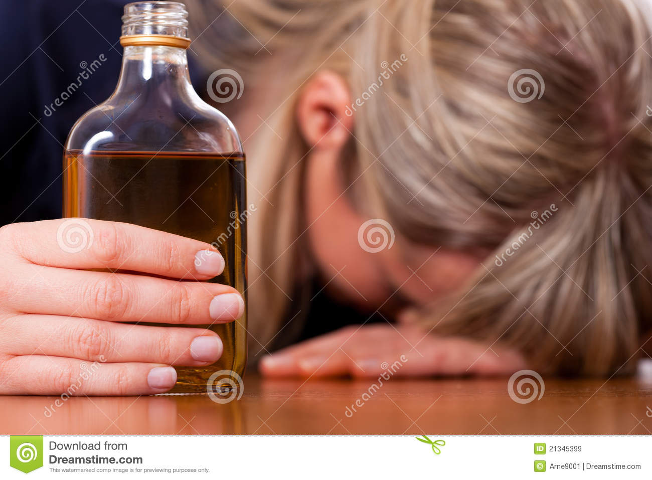 Free Stock Images  Alcohol Abuse   Woman Drinking Too Much Brandy