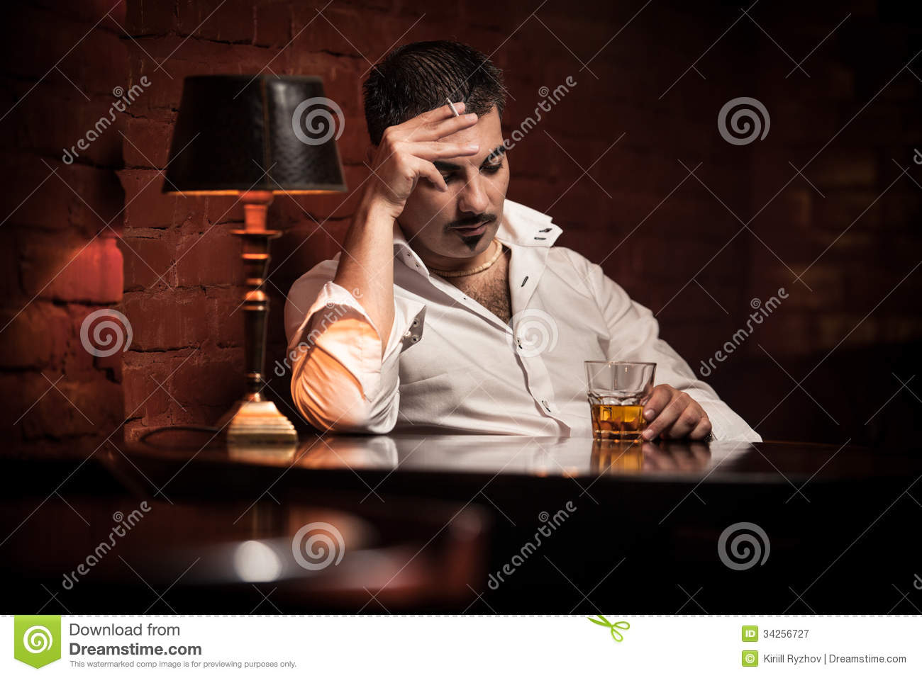 Free Stock Photography  Man Smoking Cigarette And Drinking Whiskey