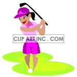 Golf Women Golfer Golfers Golf004 Gif Animations 2d Sports Golf