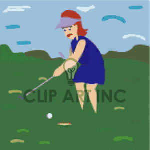 Golfers Golfing Women Woman Lady Ladies Girls Girl Golfers005 Gif Clip