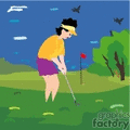Golfers Golfing Women Woman Lady Ladies Girls Girl Golfers011 Gif Clip