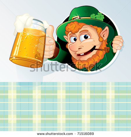 Happy St Patrick S Day Background   Congratulation Card With Funny    
