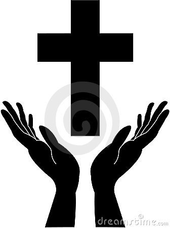 More Similar Stock Images Of   Cross And Praying Careing Hand