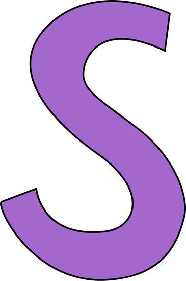 Purple Letter S Clip Art Image   Large Purple Capital Letter S