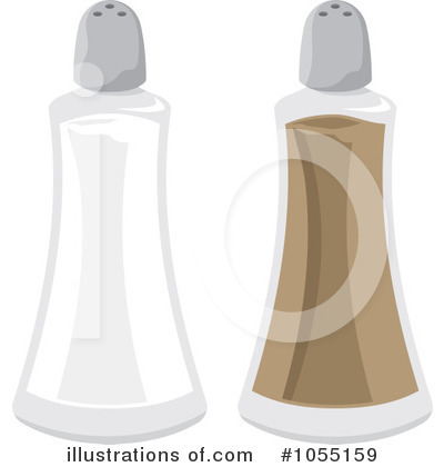 Royalty Free  Rf  Salt And Pepper Shakers Clipart Illustration By Any