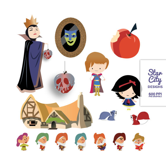Snow White Clip Art  Clipart Vector Art Graphics For Personal