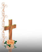 Stock Illustrations Of Christian Wedding Invitation Cross K1442110