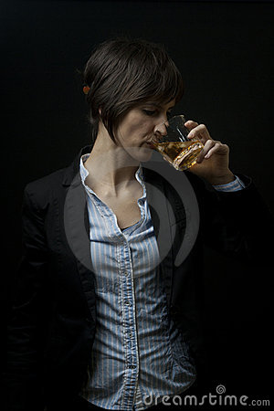 Stock Photo  Business Woman Drinking Whiskey  Image  19225730
