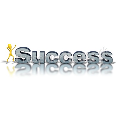 Success Text Man Excited   Business And Finance   Great Clipart For