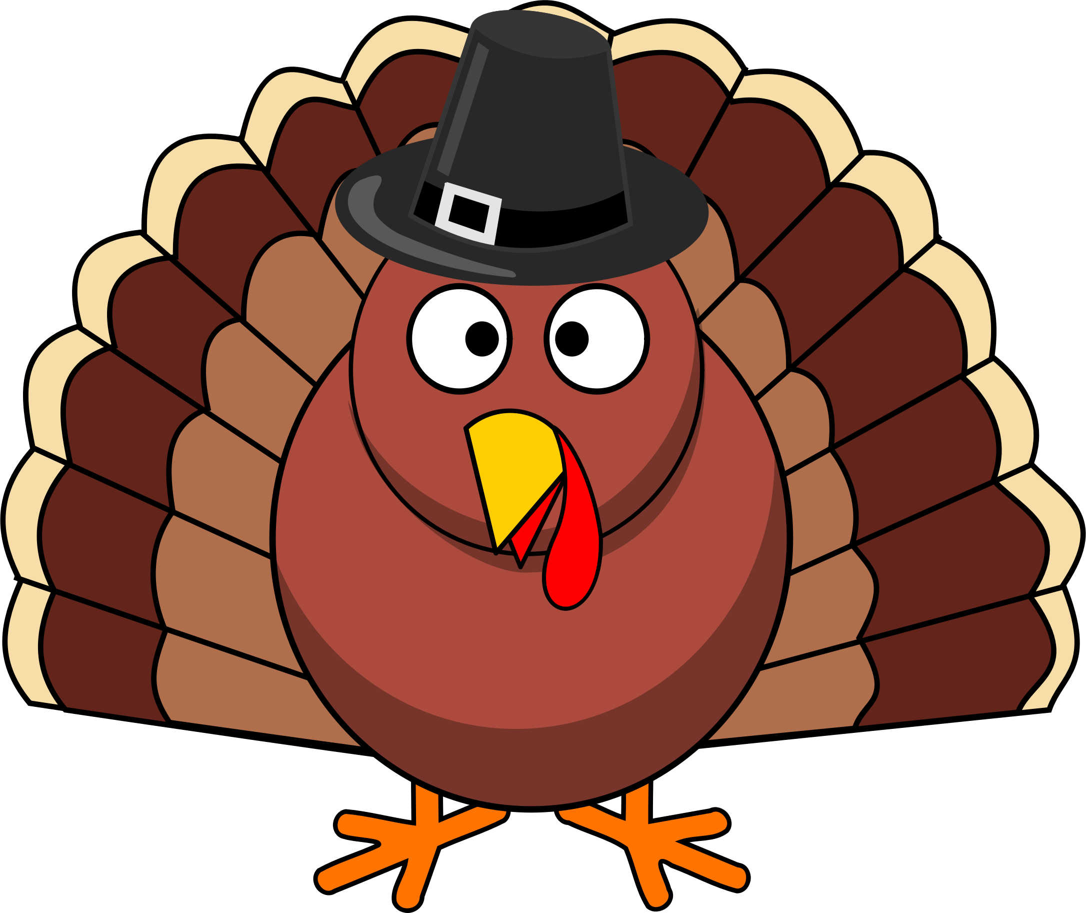 Thanksgiving Turkey With Black Hat