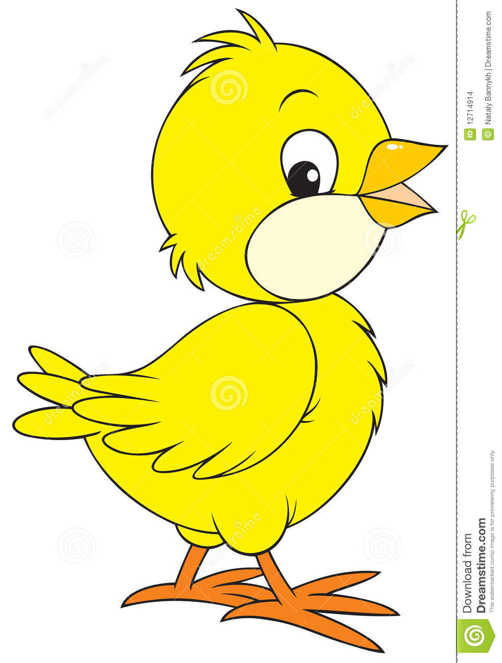 The Clip Art Of The Small Yellow Chick 