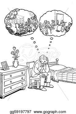 Thinking About Nursing Home Solution  Clipart Illustrations Gg59197797
