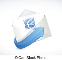 Work Injury Email Illustration Design Stock Illustration
