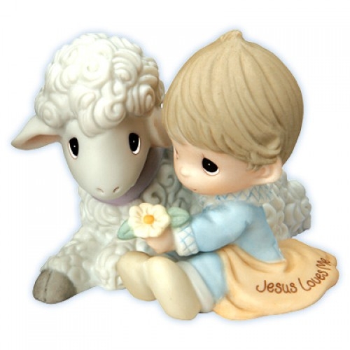 Boy With Lamb   Precious Moments Figurine 102013