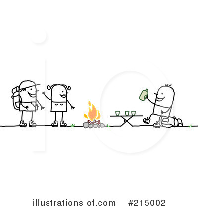 Camping Clipart Black And White Royalty Free  Rf  Camping