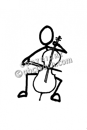 Cello Clipart Clip Art  Stick Guy Cello