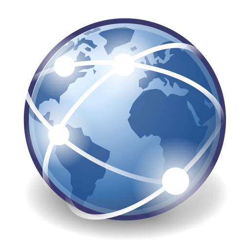 Connected Globe Vector Icon