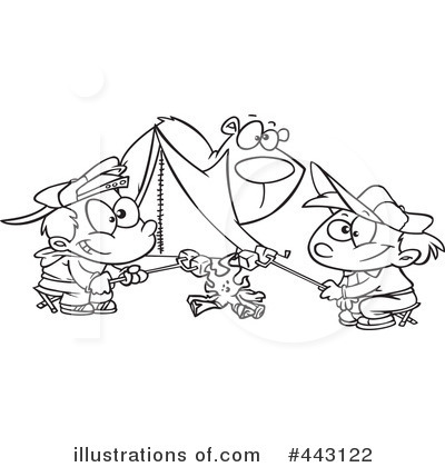 Family Camping Clipart Black And White Royalty Free  Rf  Camping
