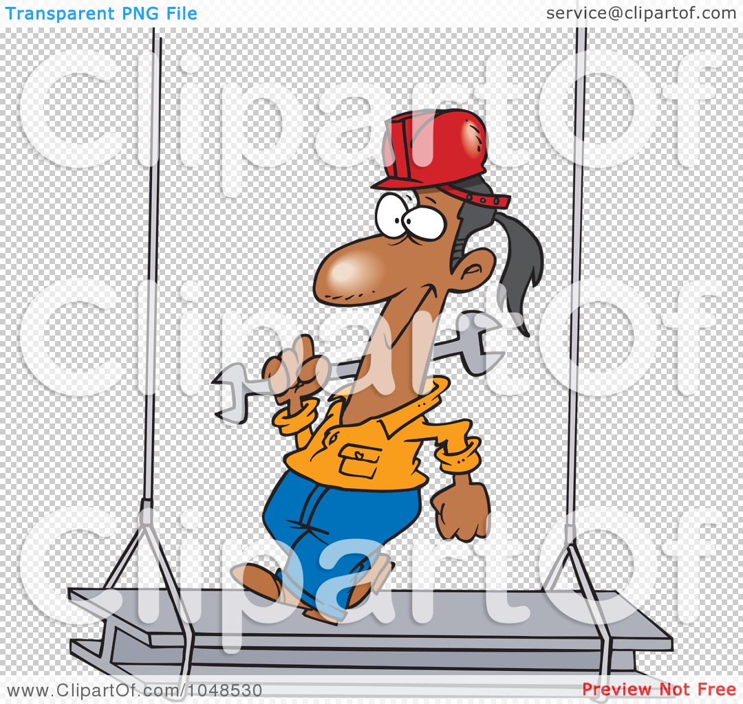 Free  Rf  Clip Art Illustration Of A Cartoon Construction Steel