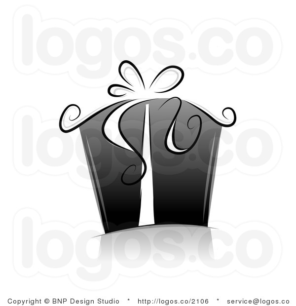 Gift Clipart Black And White Royalty Free Black And White Gift Box    