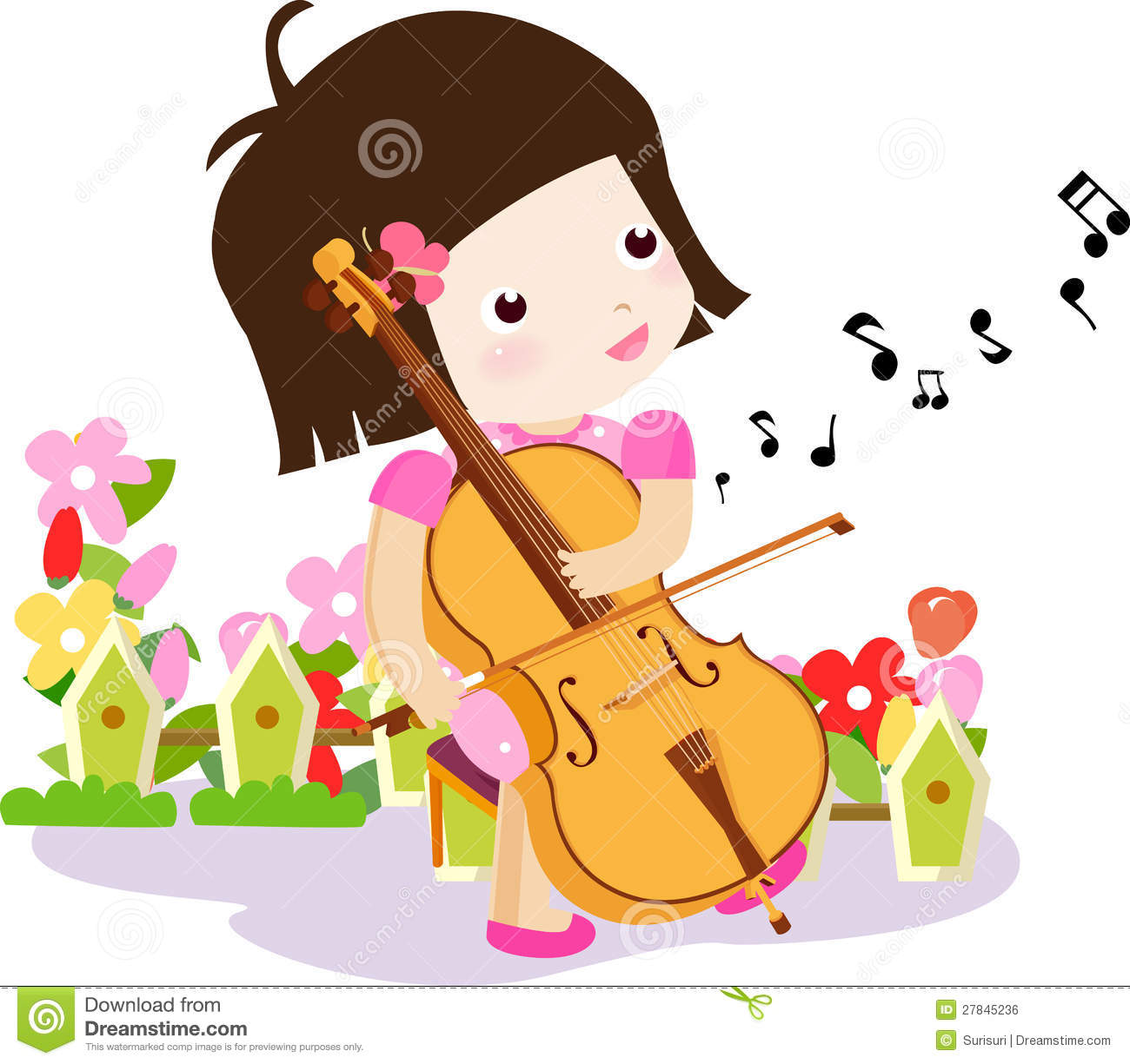 Girl Playing A Cello Royalty Free Stock Image   Image  27845236