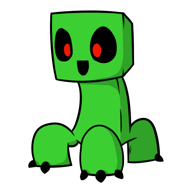 Minecraft Chibi Creeper By Rammkiler Clipart   Free Clip Art Images