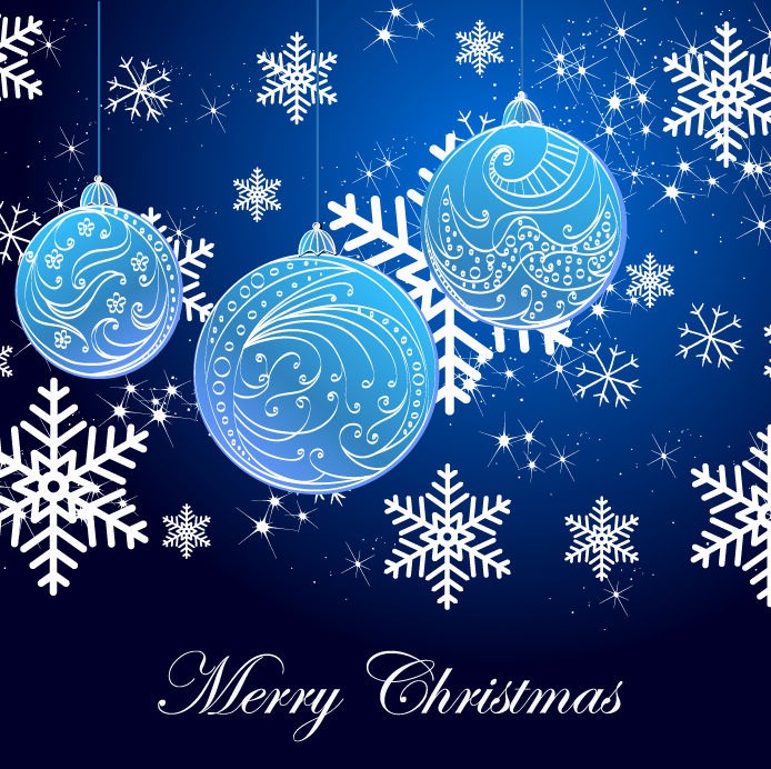 Name  Snowflake Background And Blue Christmas Balls