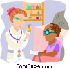 Nurse Administering Medication Vector Clipart Picture