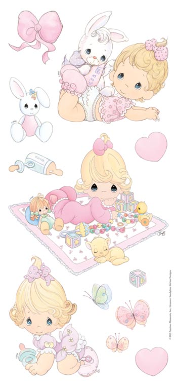 Precious Moments   Baby Girl Stickers     3 05   The Craftz    