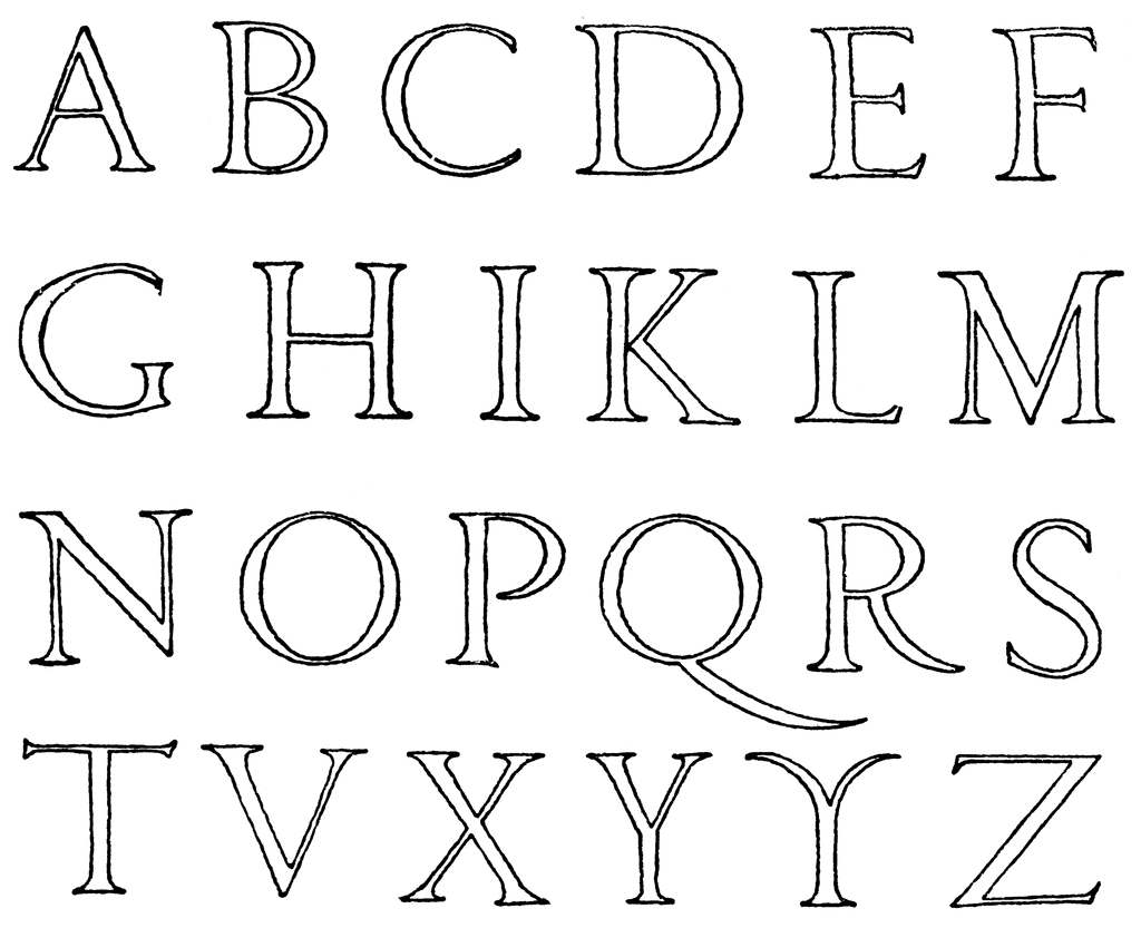 Roman Renaissance Alphabet   Clipart Etc