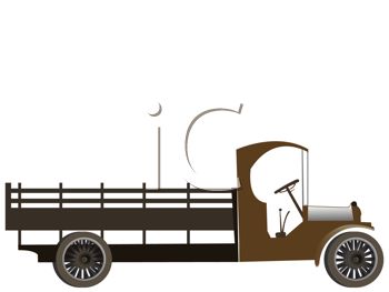 Royalty Free Clipart Image  Old Vintage Flatbed Farm Truck