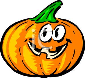 Smiling Pumpkin Clip Art Image