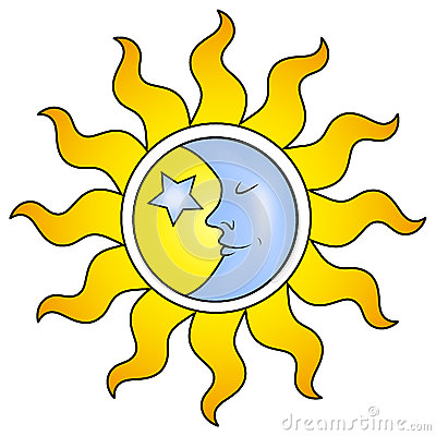 Stock Photo  Sun And Moon Illustration  Image  28627050