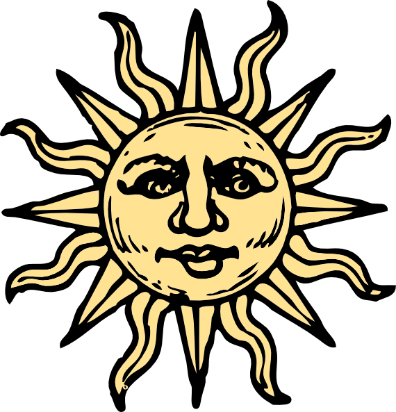 Sun Woodcut Clip Art At Clker Com   Vector Clip Art Online Royalty