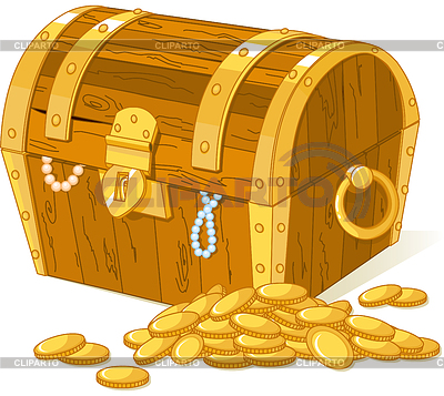 Treasure Chest And Pile Of Gold     Pushkin04