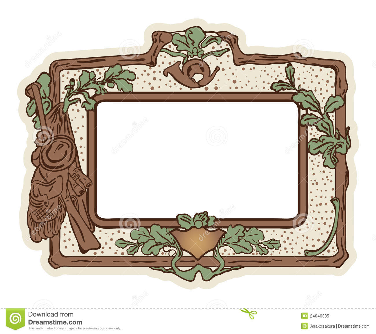 Vector  Grunge Background With Hunting Border Royalty Free Stock Photo