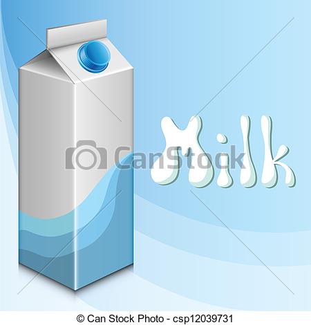 Vectors Of Blue Background With Milk Carton Csp12039731   Search Clip    
