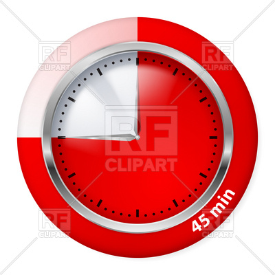 45 Minutes Red Timepiece Icon 7326 Objects Download Royalty Free